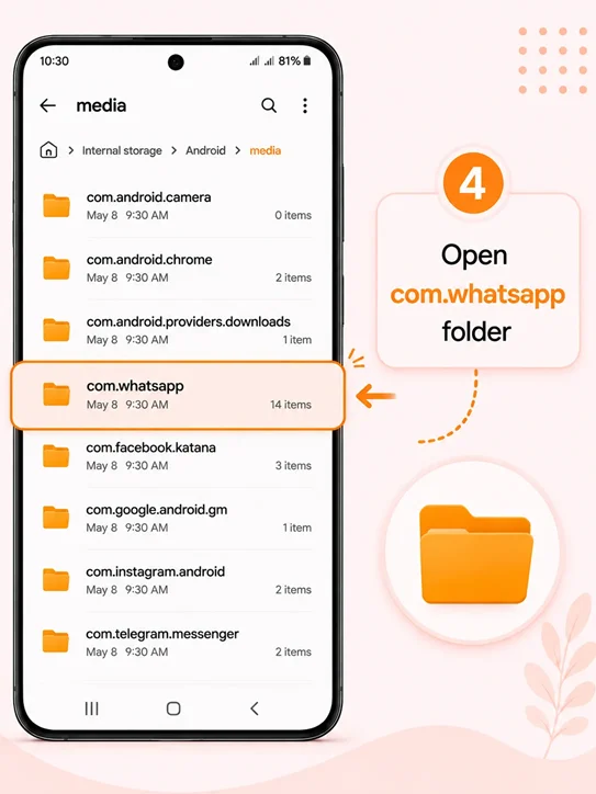 whatsapp status media to pictures folder