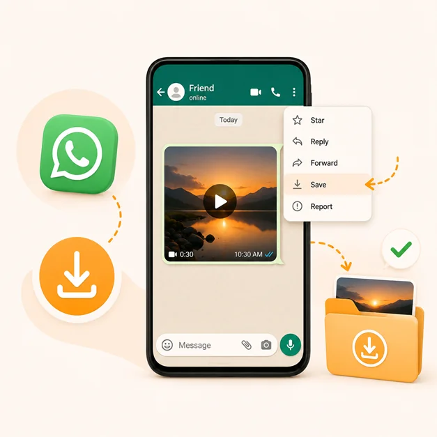 downloade whatsapp videos on android