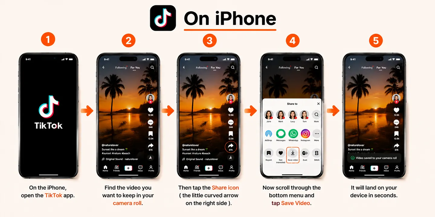 download tiktok videos from iphone