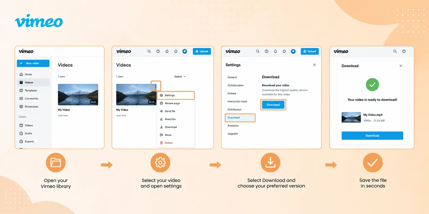 save your own vimeo videos