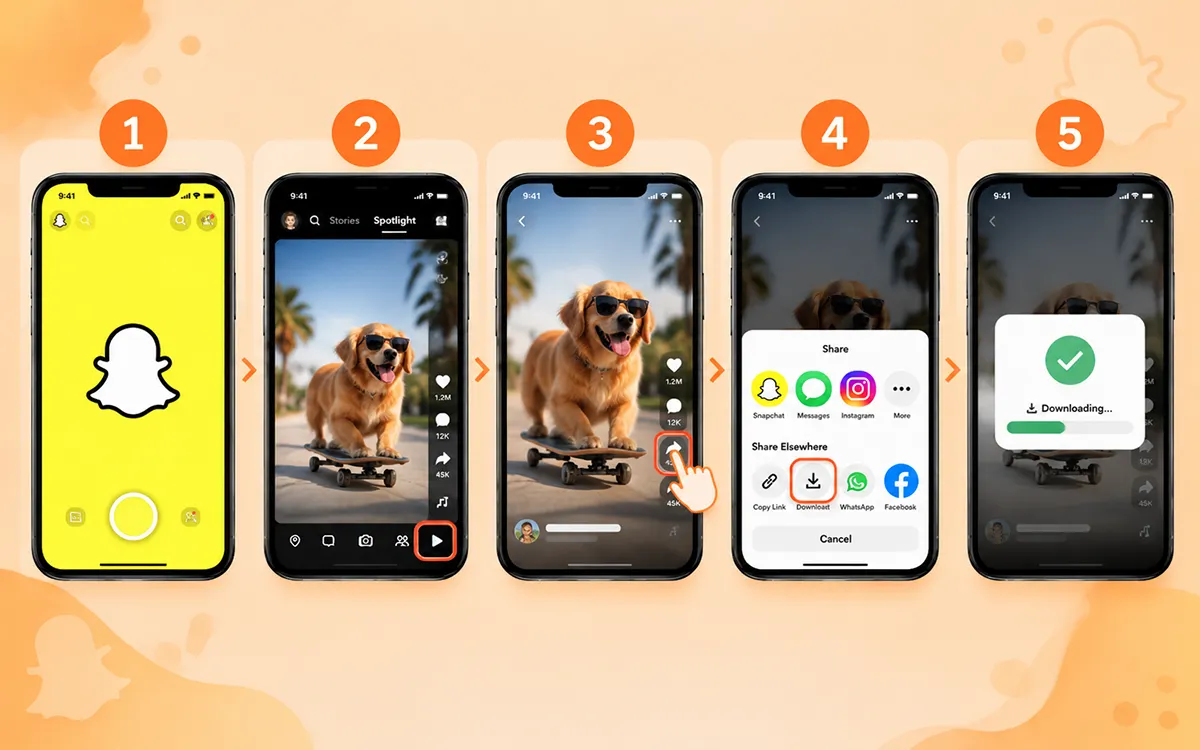 Save Spotlight Videos Of Snapchat