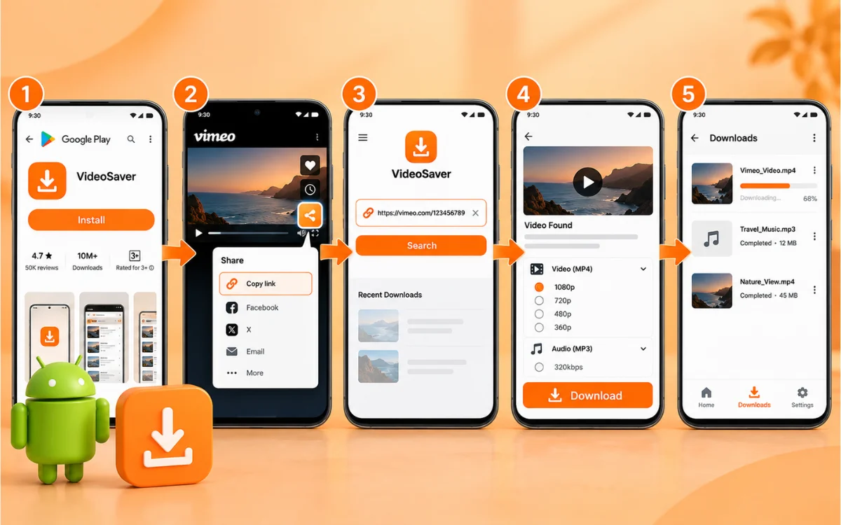 Use Videosaver Android App