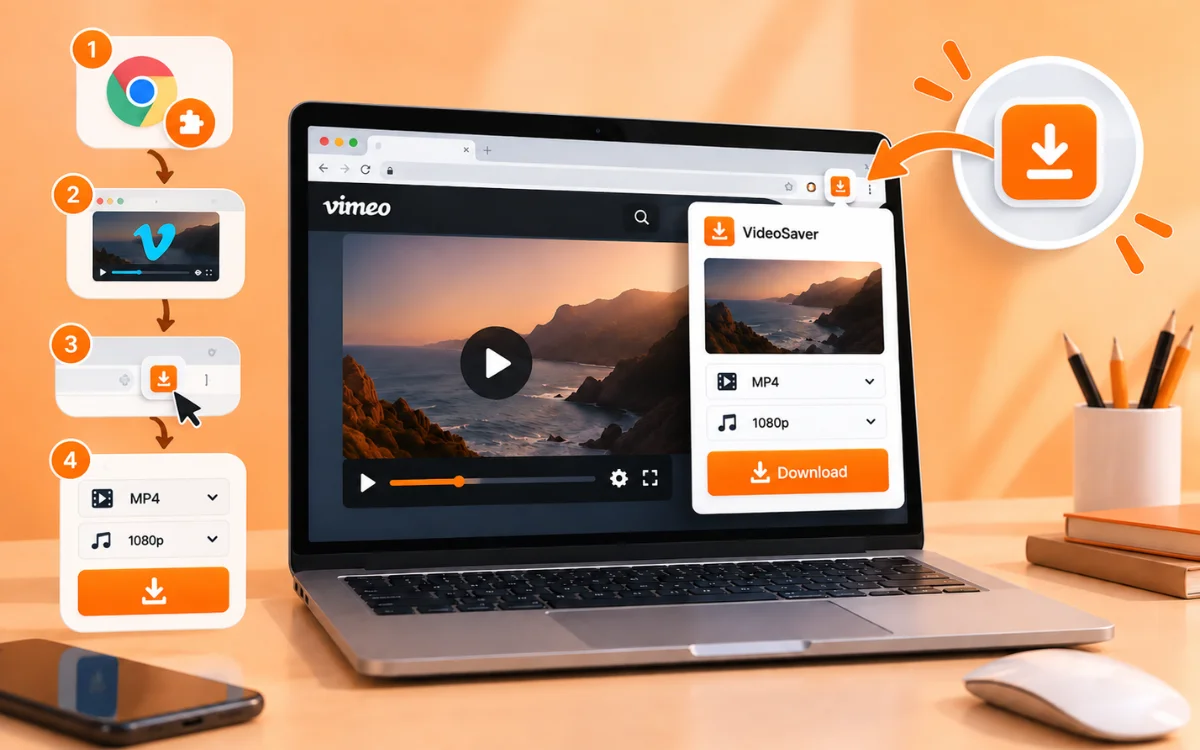 Use Videosaver Browser Extension