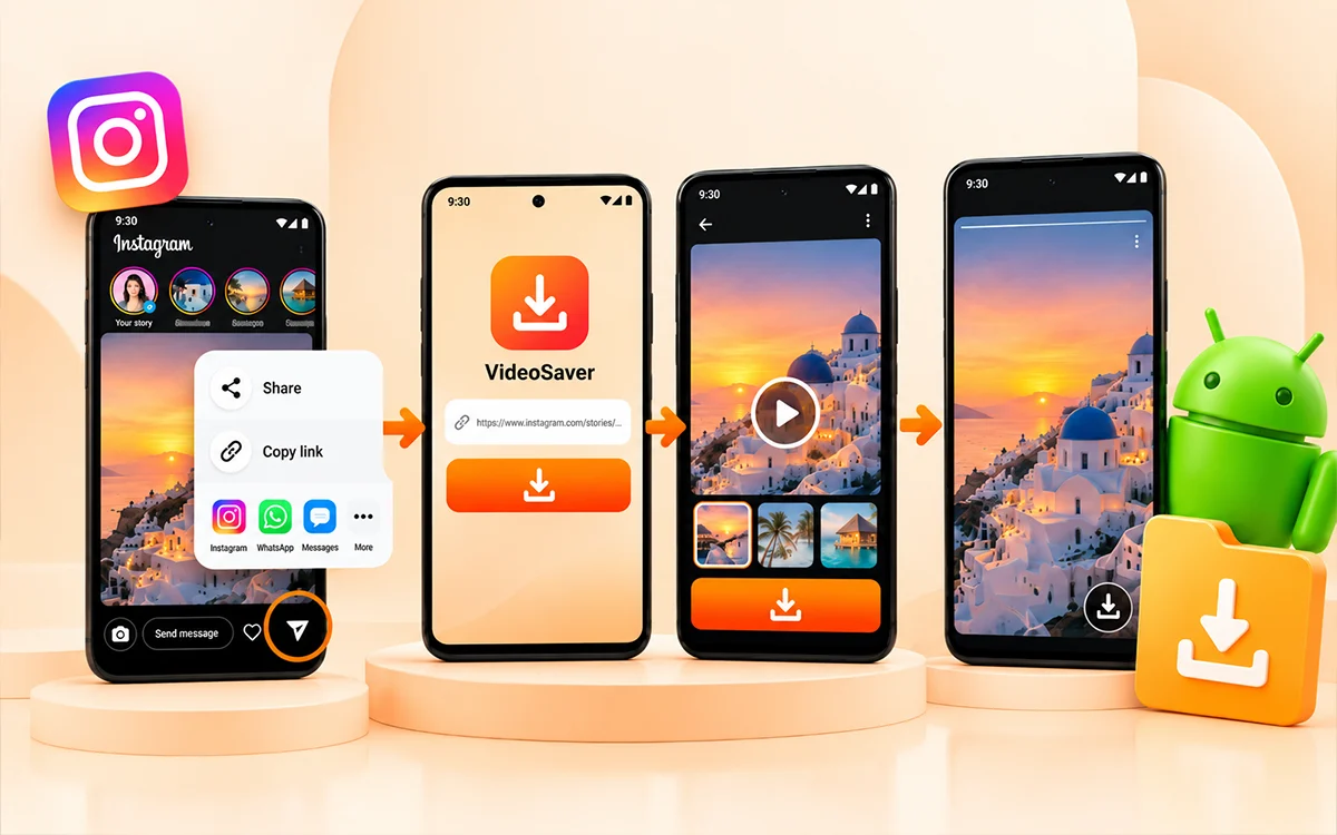 how to save instagram story on android