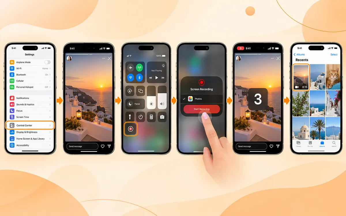 iPhone screen recording