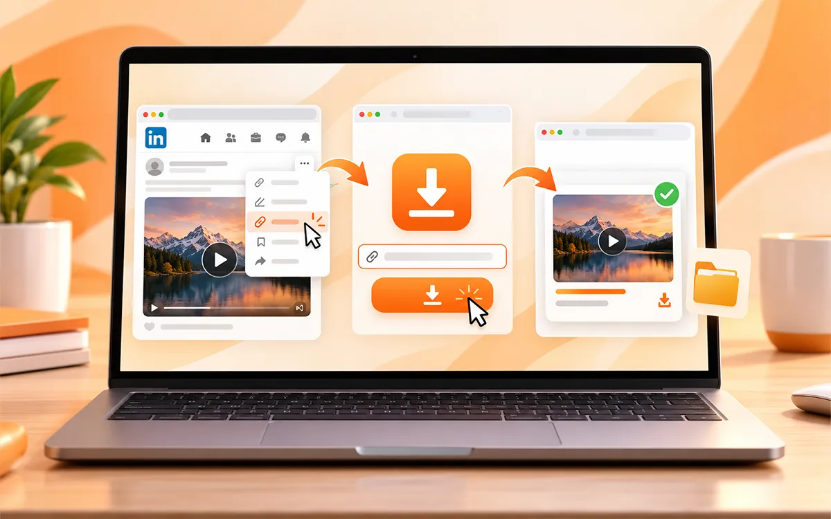 save linkedin videos on computer