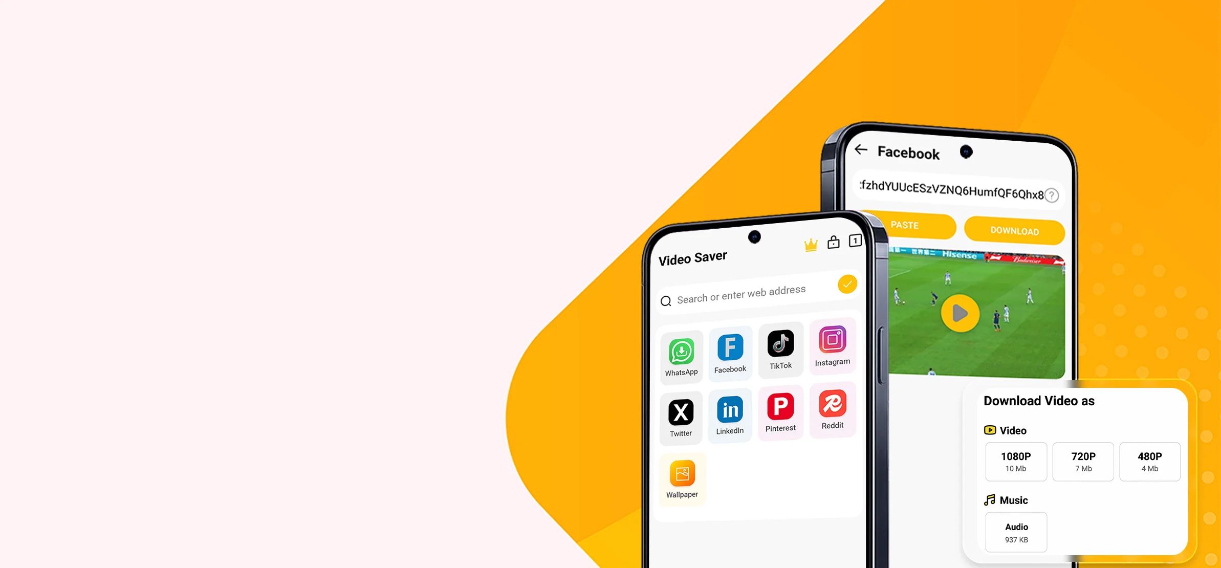 videosaver hero mobile mockup