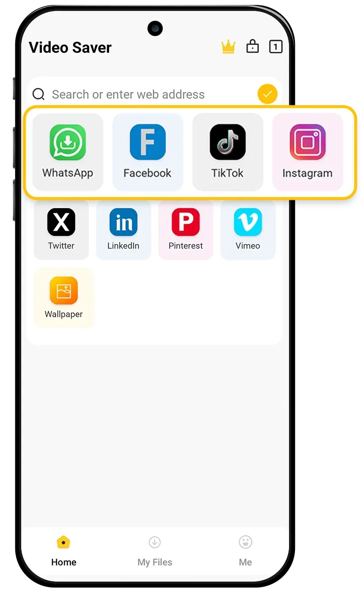 videosaver supported platforms ui