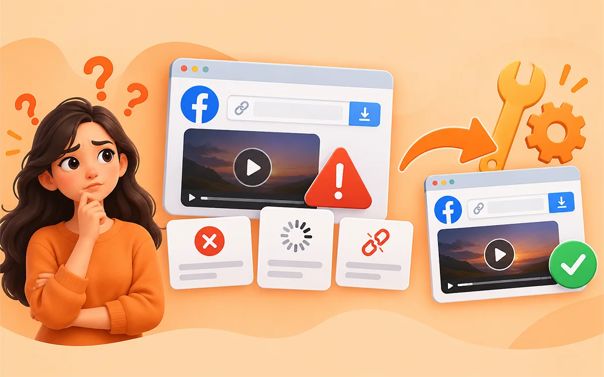 facebook video downloader not working common errors